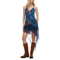 Desigual Mouwloze Damesjurk Blauw Diepe V-hals