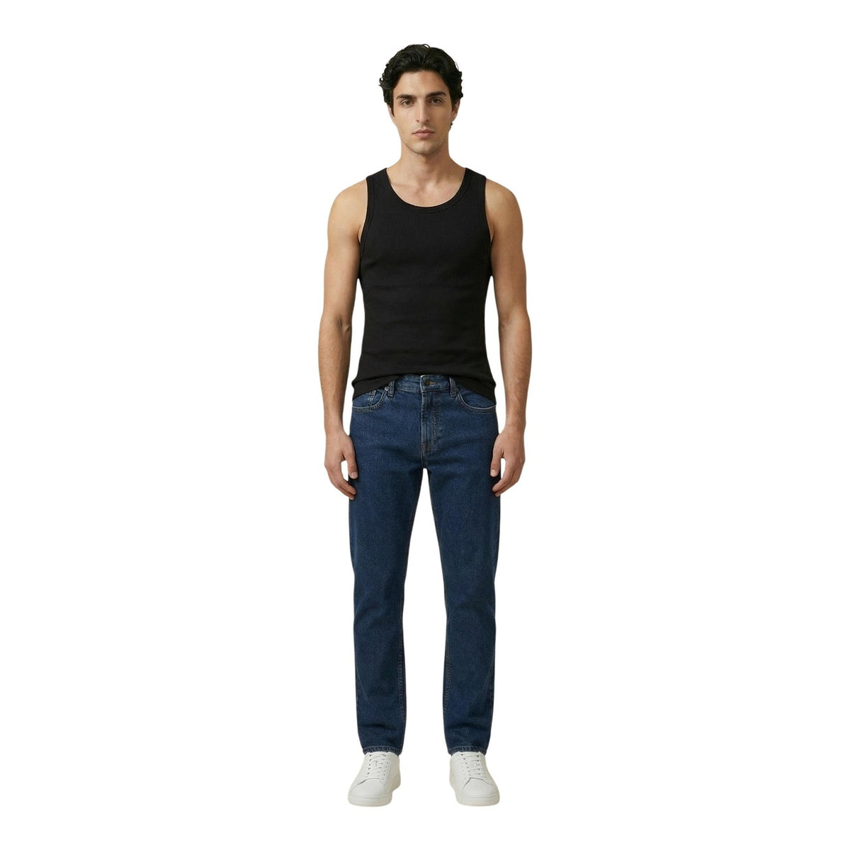 Image 3 : Débardeur Calvin Klein Jeans homme noir, vue de dos et coupe ajustée — Delvale