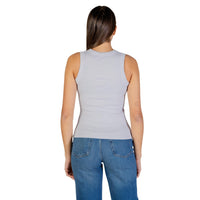 Image 5 : Zoom texture côtelée du débardeur femme Calvin Klein Jeans, matière stretch douce — Delvale