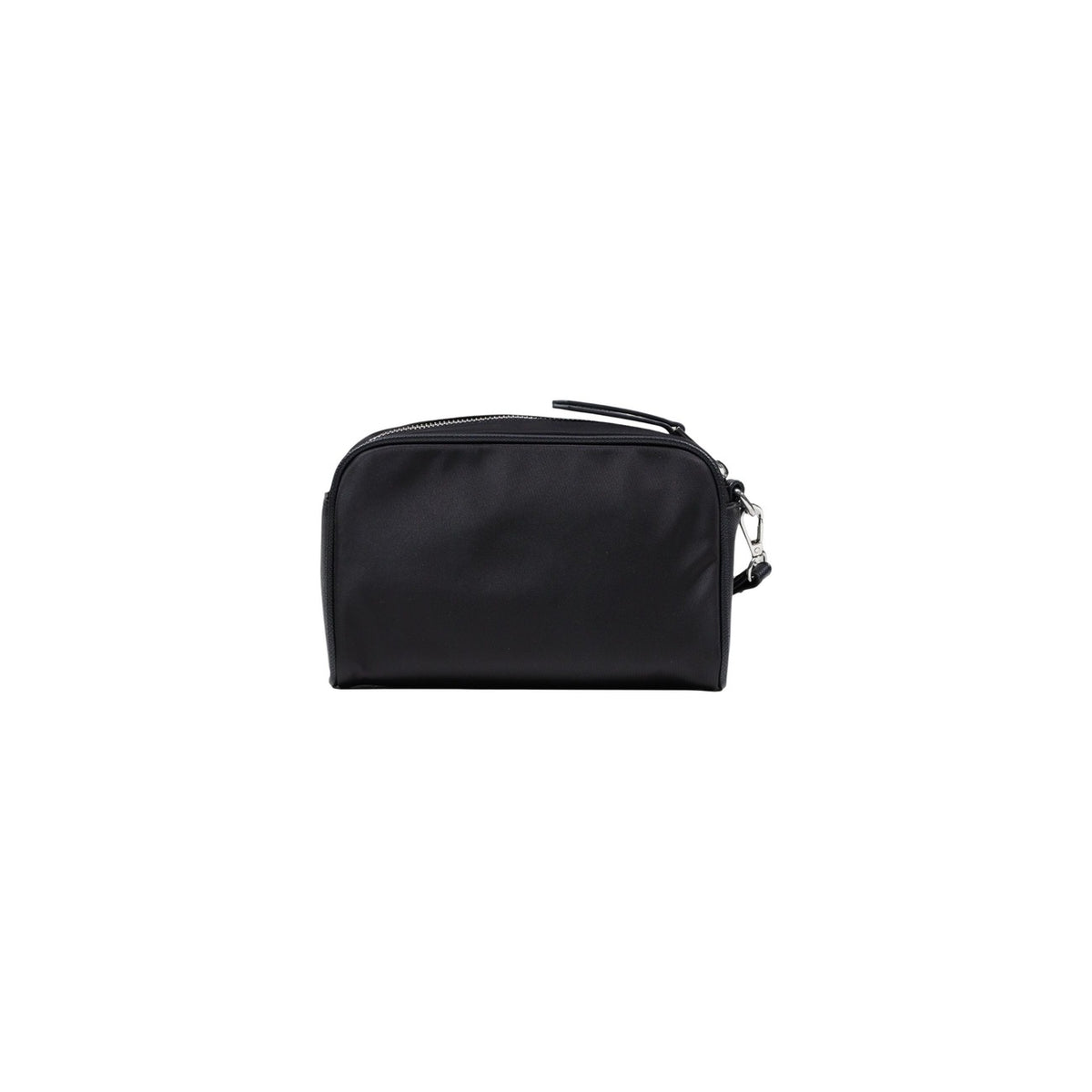 Image 3 : Antony Morato pochette homme noir nylon — vue dos, zip argenté et mousqueton — Delvale