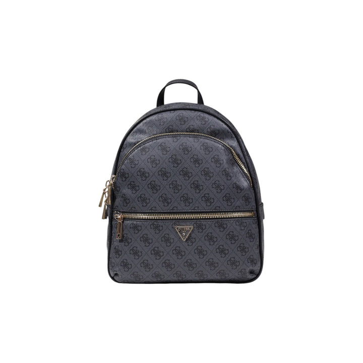 Image 1 : Sac à dos Guess femme gris avec impression moderne en polyuréthane, vue de face — delvale