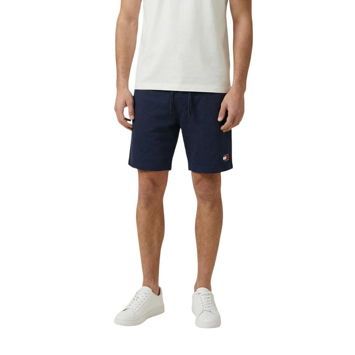 Image 1 : Bermuda Tommy Hilfiger Jeans homme bleu en coton organique avec fermeture lacets — Delvale