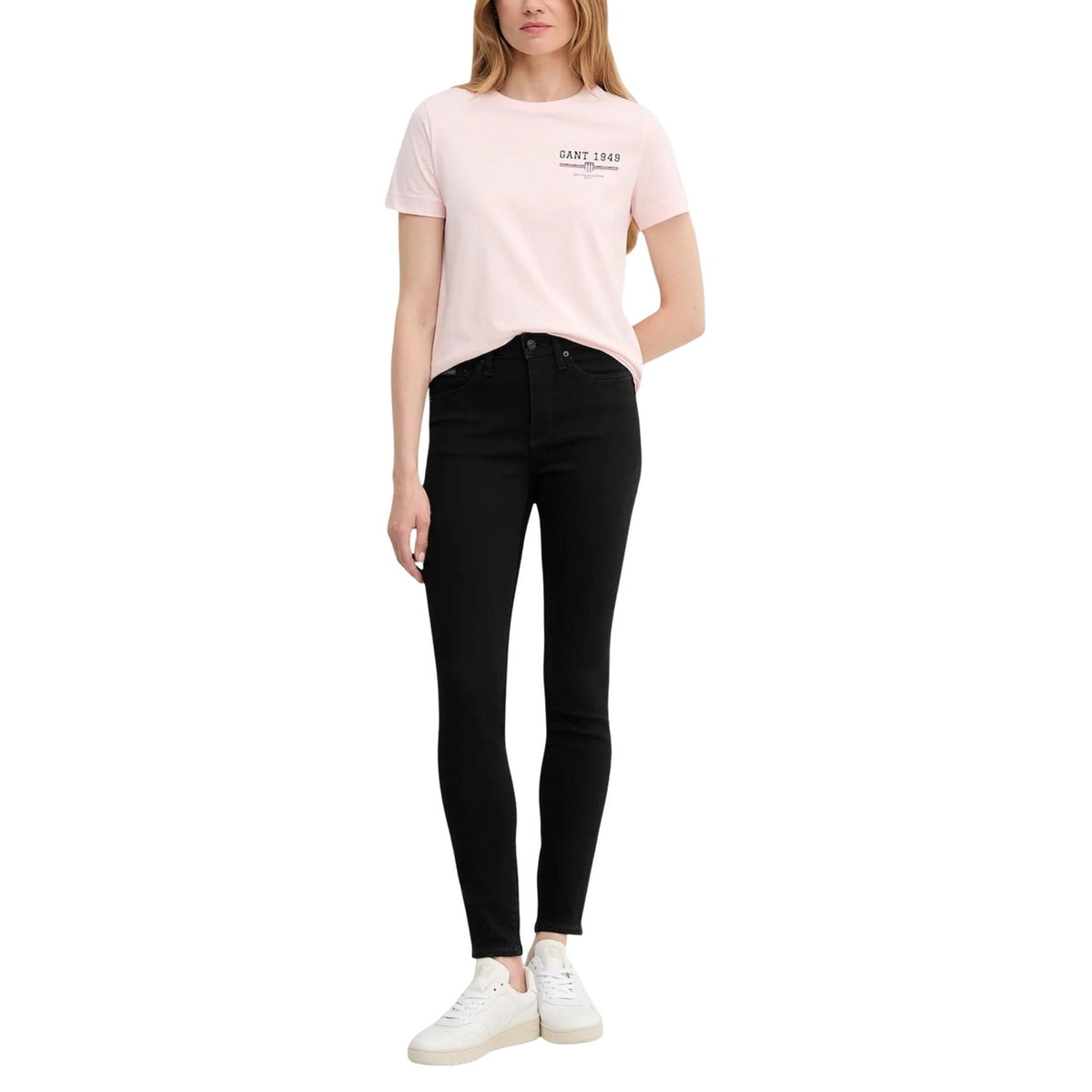 Image 2 : Jean Calvin Klein Jeans femme noir coupe moderne détails finitions — delvale