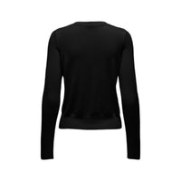 Image 2 : Détail pull Only noir femme, mélange viscose nylon élasthanne, finitions soignées — delvale