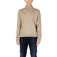 Image 4 : Pull homme U.S. Polo Assn. col roulé bleu marine, vue buste avec encolure montante et manches longues — Delvale