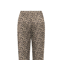 Image 4 : Détail motif léopard beige anthracite sur pantalon palazzo Only femme — Delvale