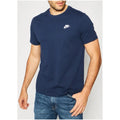 Nike Sportswear Club T-shirt Heren Ronde Hals Marine