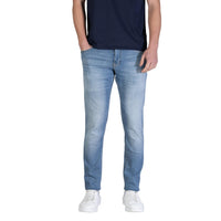 Image 3 : Détail poches frontales et coupe slim du jean Tommy Hilfiger Jeans homme bleu azur, matière coton organique stretch — Delvale