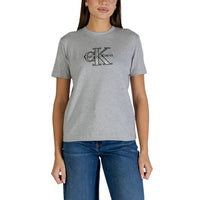 Image 5 : Finition premium du t-shirt Calvin Klein Jeans noir imprimé, qualité signature — delvale