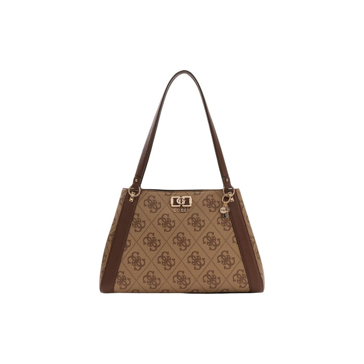 Image 1 : Sac à main Guess femme beige en polyuréthane avec grande capacité de rangement — delvale