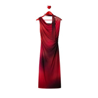 Image 2 : Détail robe Desigual fuchsia en polyester stretch avec encolure bateau — delvale