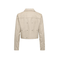 Image 2 : Détail veste beige Jacqueline De Yong col classique coupe élégante — delvale