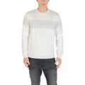Antony Morato Pull Homme Col Rond Motif Jacquard Écru