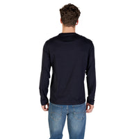 Image 2 : Vue détaillée t-shirt Armani Exchange bleu homme encolure ronde et logo — Delvale