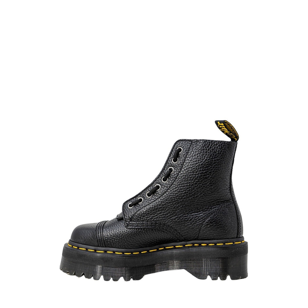 Image 2 : Vue détaillée des bottes Dr. Martens Sinclair noires design monochrome — delvale