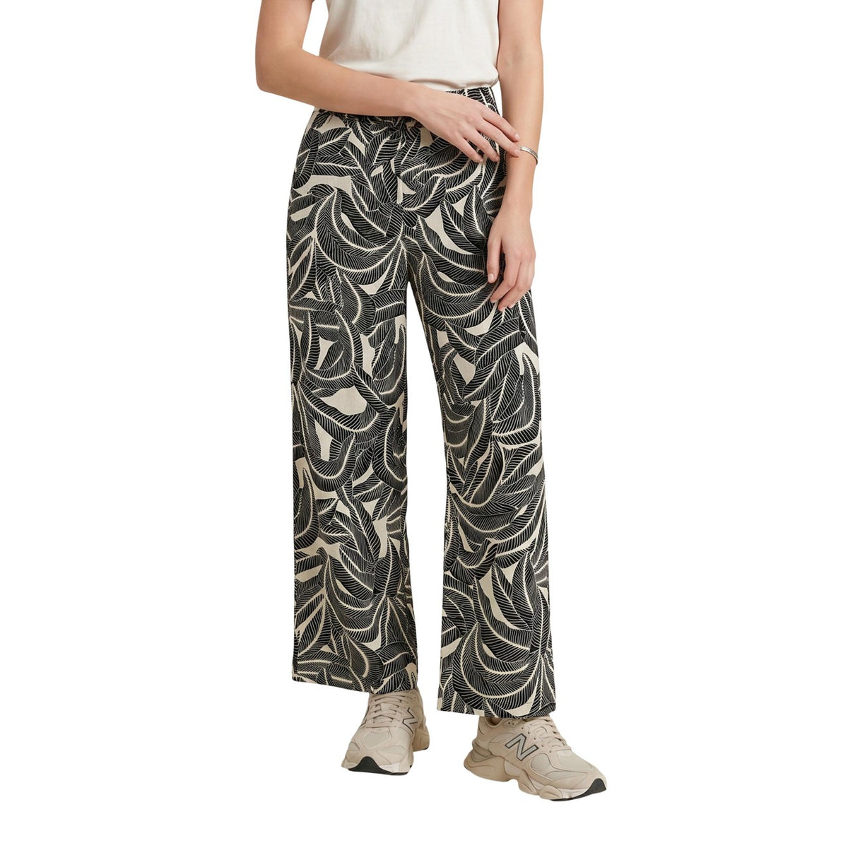 Only Pantalon Palazzo Imprimé Léopard Viscose Femme
