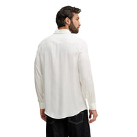 Image 2 : Chemise Armani Exchange homme blanche en viscose avec fermeture boutonnée — Delvale
