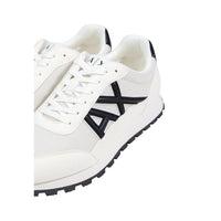 Image 3 : Baskets Armani Exchange homme blanc cassé et noir avec détails logo, vue arrière — Delvale
