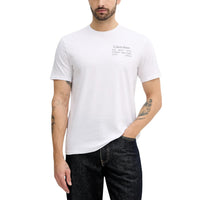 Image 1 : T-shirt Calvin Klein Jeans homme blanc à manches longues avec impression, col rond — Delvale