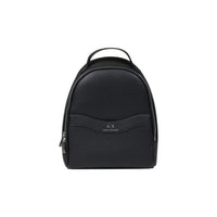 Image 1 : Sac à dos Armani Exchange femme noir de face, logo A|X argenté et fermeture éclair visible — Delvale