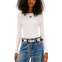Image 5 : Pull noir femme Tommy Hilfiger Jeans manches longues col rond vue dos — delvale