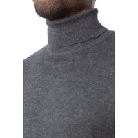 Image 3 : Pull homme Jack & Jones bleu col montant, vue dos et coupe — delvale
