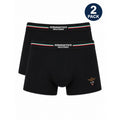 Aeronautica Militare Boxer Homme Lot de 2 Coton Noir