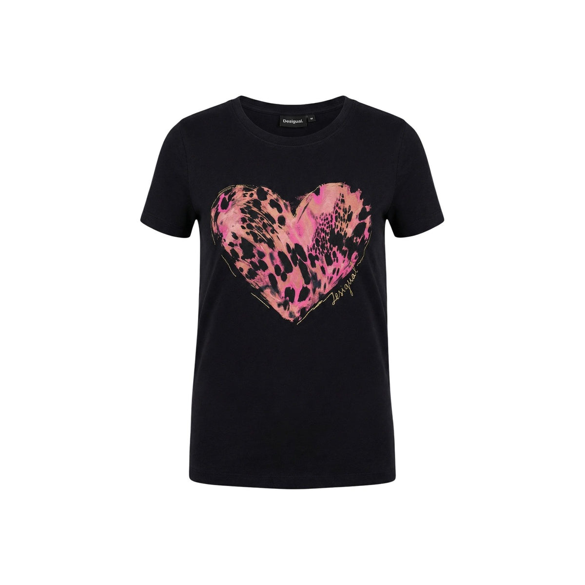 Image 3 : T-shirt Desigual noir femme vue d'ensemble, style décontracté — delvale