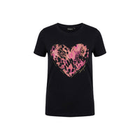 Image 3 : T-shirt Desigual noir femme vue d'ensemble, style décontracté — delvale