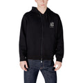 Armani Exchange hoodie met rits voor heren, zwart
