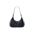Desigual Sac Hobo Femme Noir Filet Tressé Nœuds Breloque Fleur