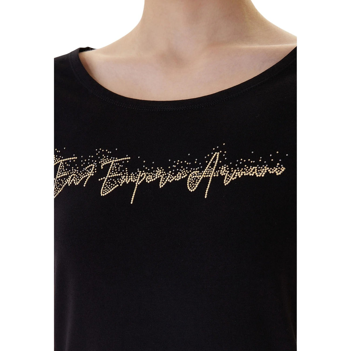 Image 2 : Détail imprimé t-shirt Ea7 noir femme manches courtes — delvale