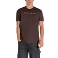 Tommy Hilfiger Jeans T-shirt Heren Bruin Biologisch Katoen