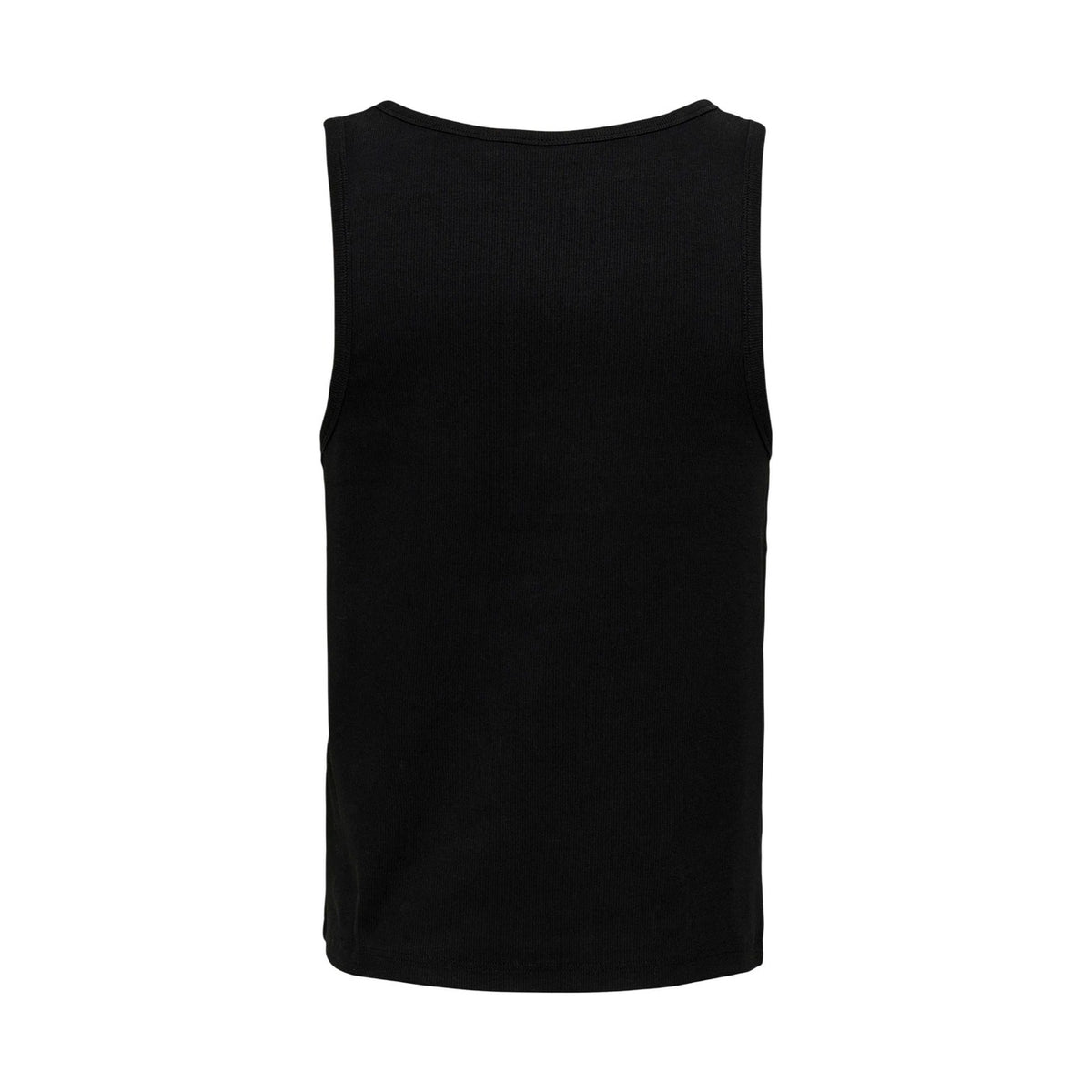 Image 3 : Détail col rond débardeur noir Only & Sons en coton élasthanne — Delvale
