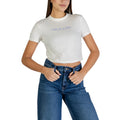 Calvin Klein Jeans T-shirt Femme Blanc Col Rond Manches Courtes