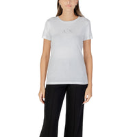 Image 4 : Vue d'ensemble t-shirt Armani Exchange femme noir à strass manches courtes — delvale