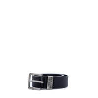 Image 6 : Vue latérale de la ceinture Armani Exchange homme en cuir marron, épaisseur et qualité des matières visibles — Delvale