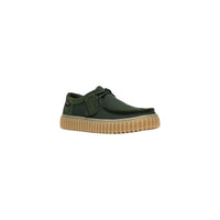 Image 2 : Clarks homme chaussure basse lacets ton sur ton vert semelle crantée gomme naturelle — Delvale