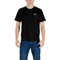 EA7 T-shirt homme noir col rond manches courtes