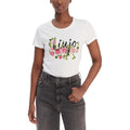 Liu Jo Dames T-shirt Wit Bloemenprint Logo Korte Mouwen