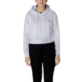 Armani Exchange Cropped oversized zip-hoodie voor dames - wit
