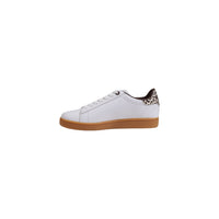Image 3 : Baskets EA7 femme beige basses, vue de trois-quarts montrant le design moderne — delvale