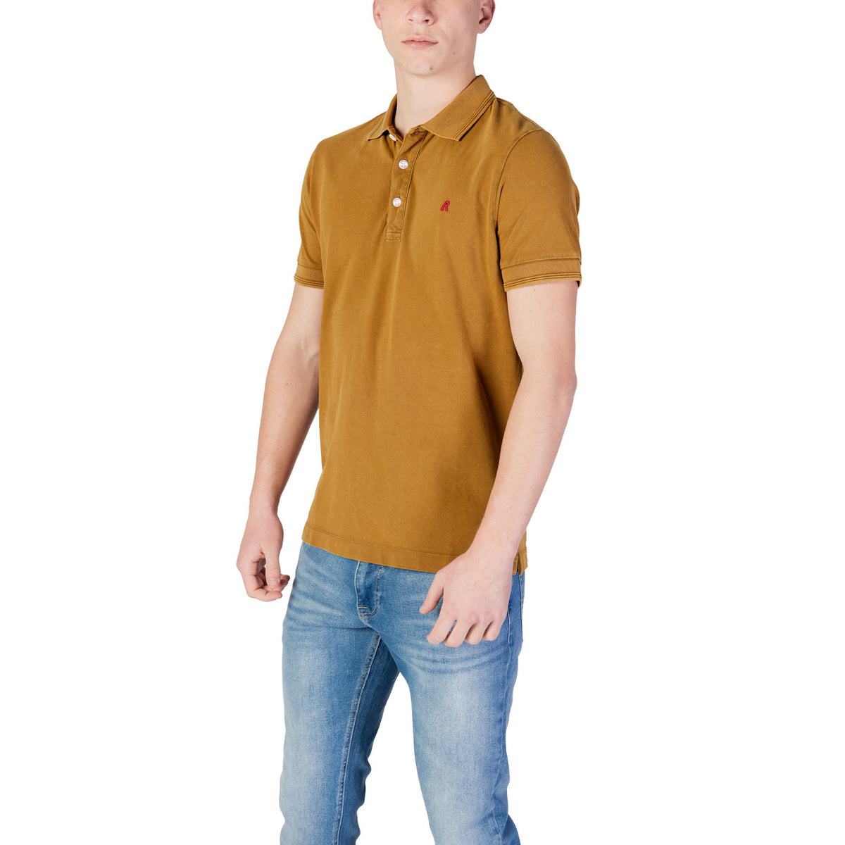 Image 3 : Vue d'ensemble du polo Replay jaune pour homme, coupe classique — Delvale