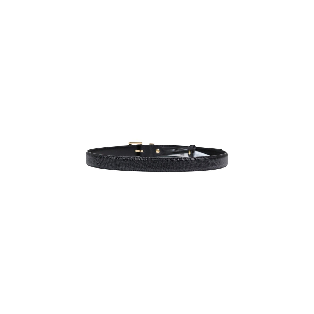 Image 4 : Ceinture Guess femme noire dépliée mettant en valeur la longueur et la finesse de la sangle texturée — Delvale