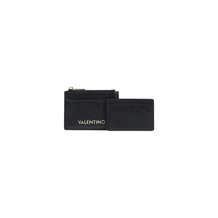 Image 1 : Portefeuille Valentino Bags femme noir en polyuréthane avec fermeture zip — delvale
