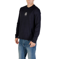 Image 3 : T-shirt manches longues Armani Exchange homme bleu coupe moderne — Delvale