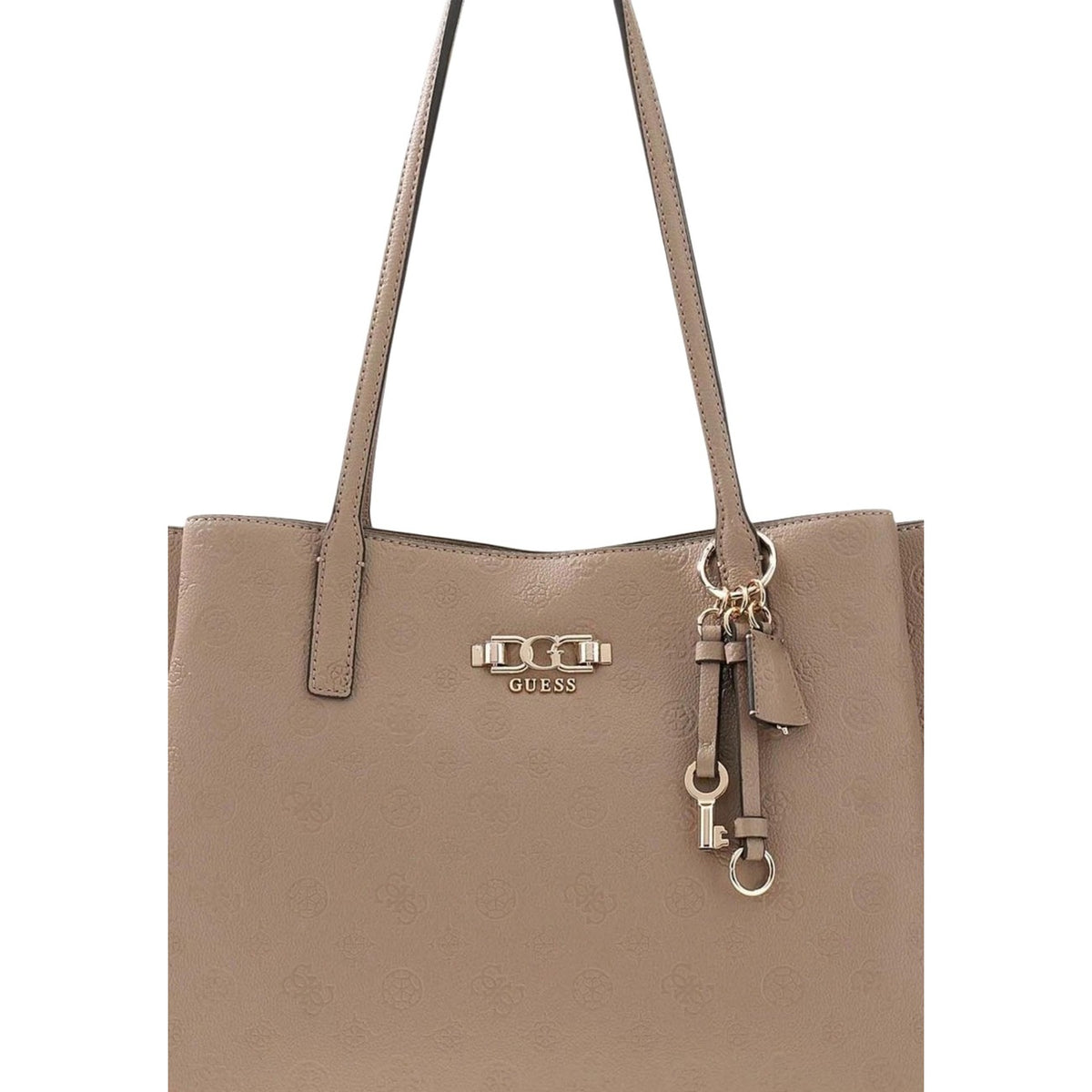 Image 2 : Sac Guess femme beige polyuréthane, vue de profil montrant les dimensions spacieuses — delvale