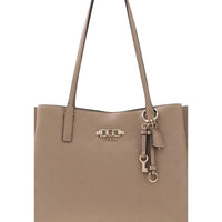 Image 2 : Sac Guess femme beige polyuréthane, vue de profil montrant les dimensions spacieuses — delvale