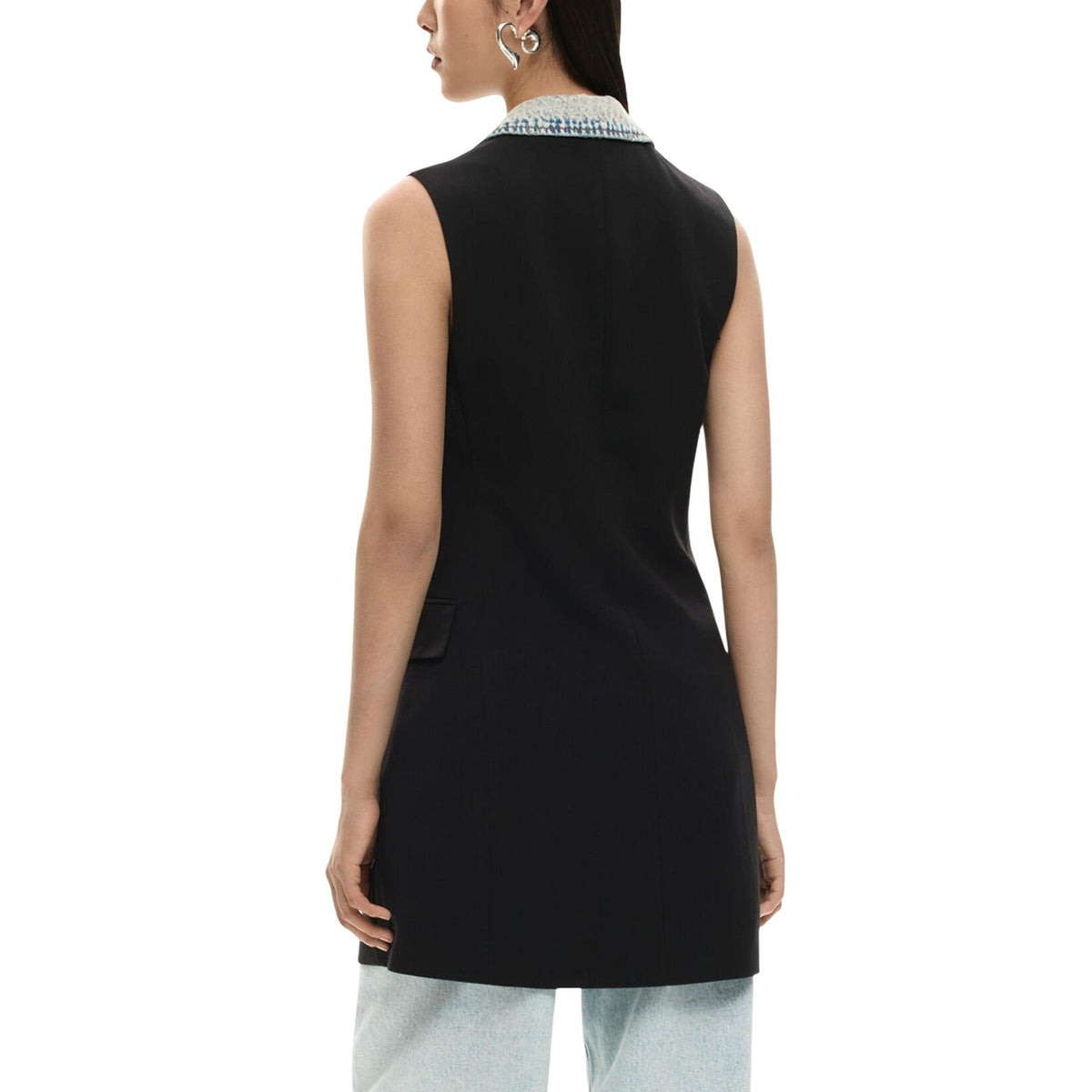 Image 3 : Vue d'ensemble robe Desigual femme noire fermeture boutonnée — delvale