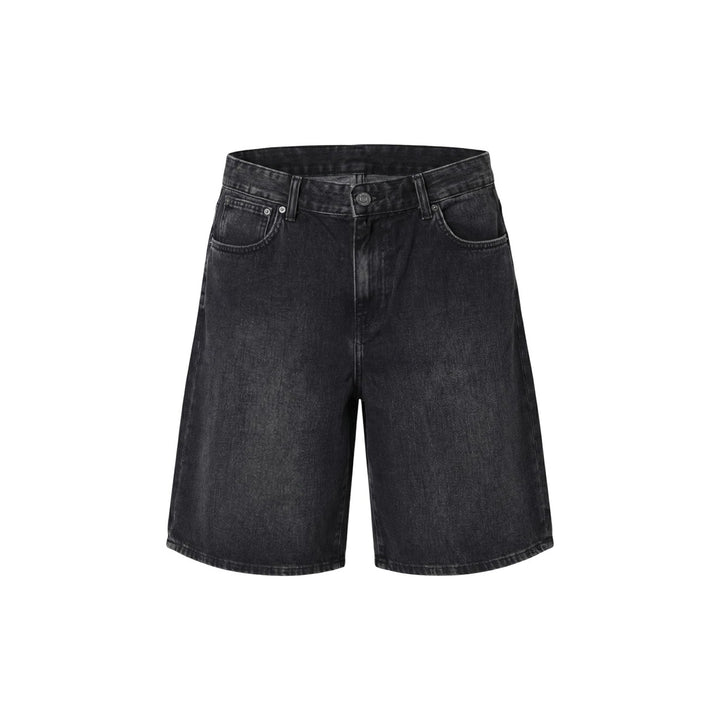 Image 1 : Bermuda Only & Sons homme noir en coton organique, vue de face — Delvale